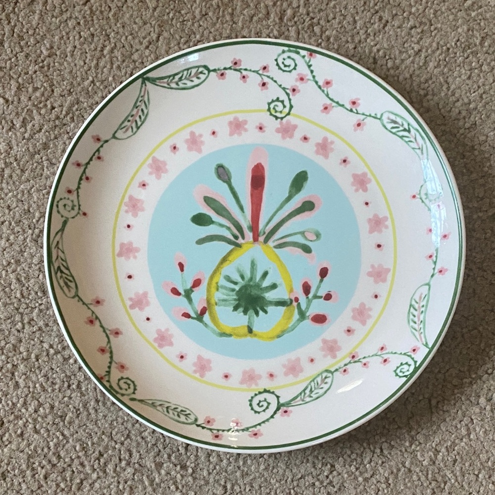 Floral Patterned Creative CoOp Ceramic Plate